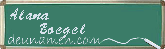 Alana Boegel Visitenkarte